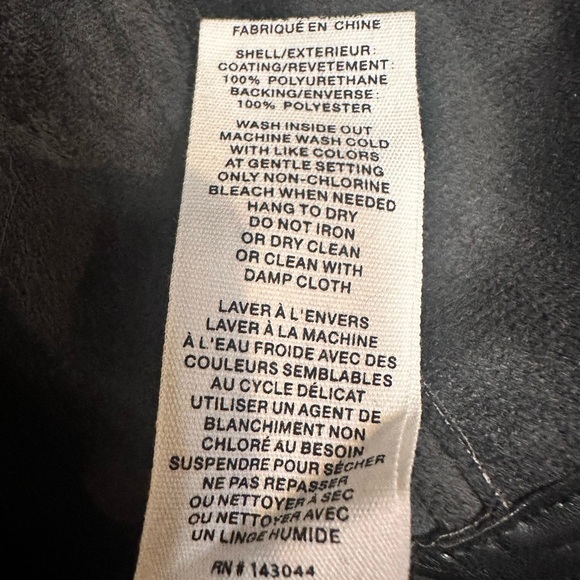 Avec Les Filles NWT Edgy Luxe Chic Street Style Black Faux Leather Shirt, sz M - Picture 9 of 9